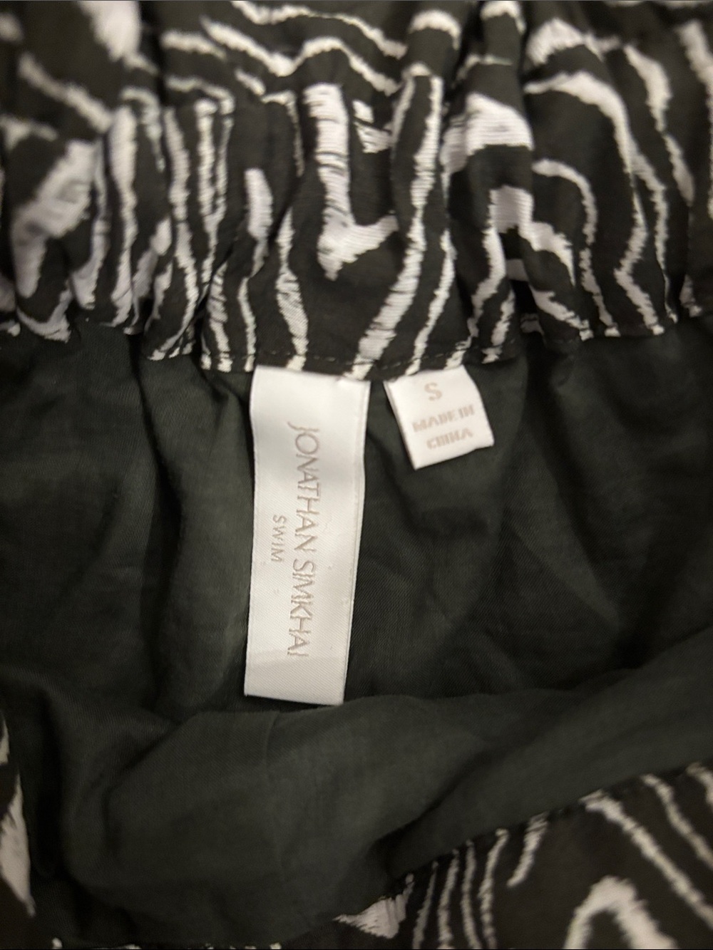Jonathan Simkhai Moire Kinzley Printed Wide Leg Pants - Picture 5 of 6